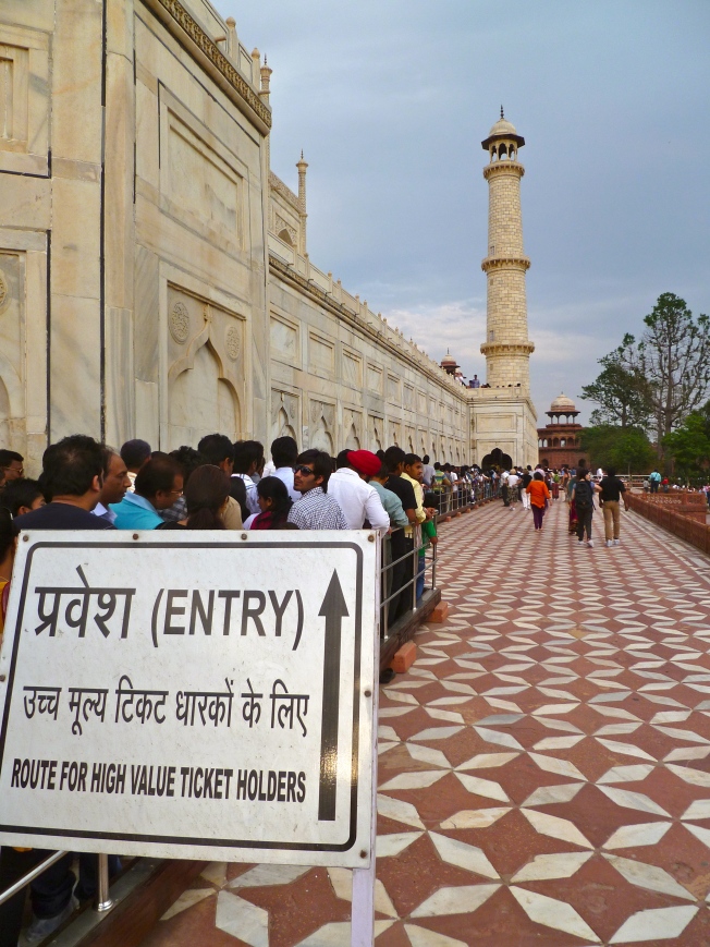 "Skin Tax" - The foreigner's line to the Taj Mahal